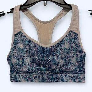Old Navy Blue Patterned Sports Bra